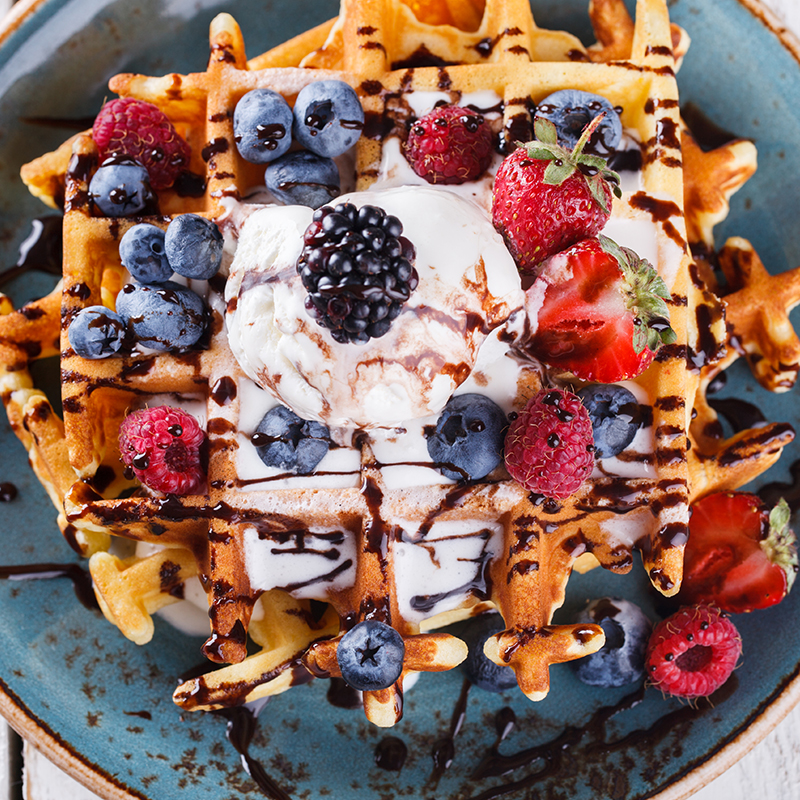 Máquina de waffle giratória quadrada de 2 lados