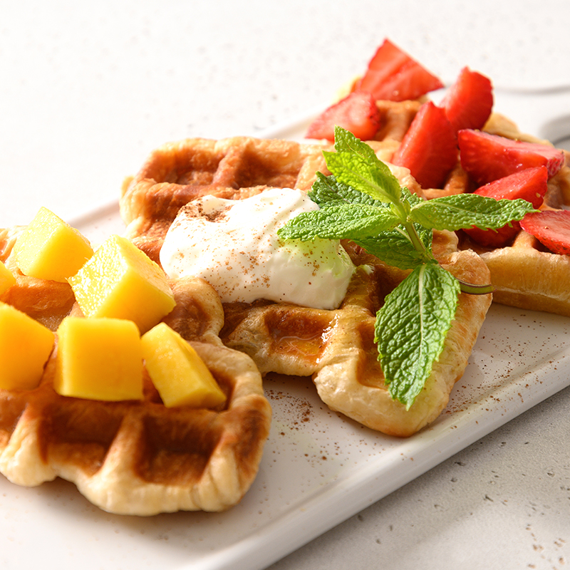 Máquina de waffle giratória quadrada de 2 lados