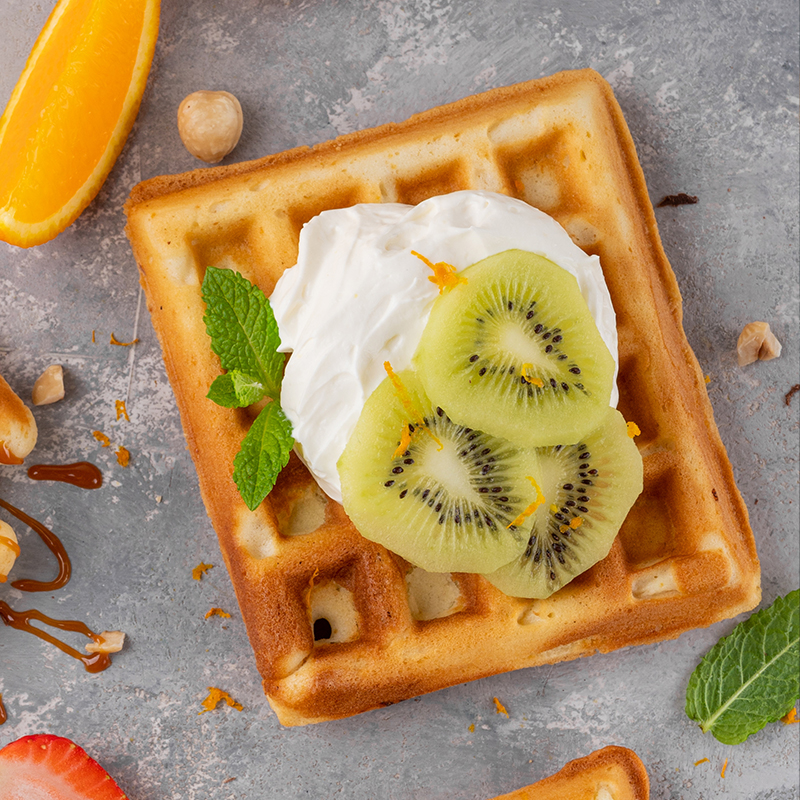 Máquina de waffle giratória quadrada de 2 lados